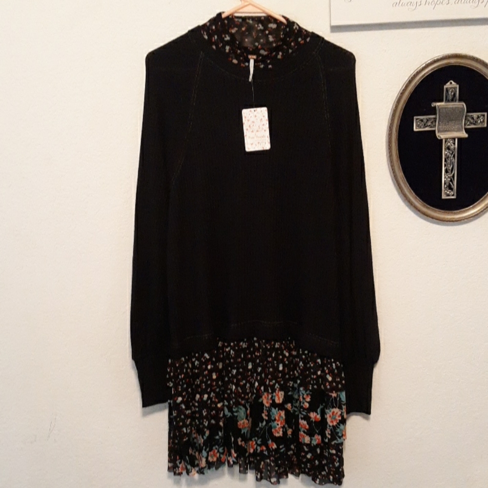 Free people women's black combo size m